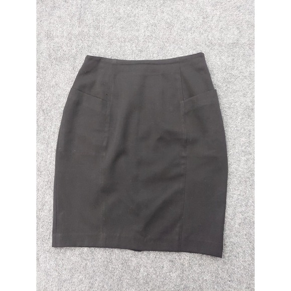 Saks Fifth Avenue Dresses & Skirts - Saks 5th Avenue Wool Skirt Womens 6 Black Pencil Pockets Lined Career Back Zip